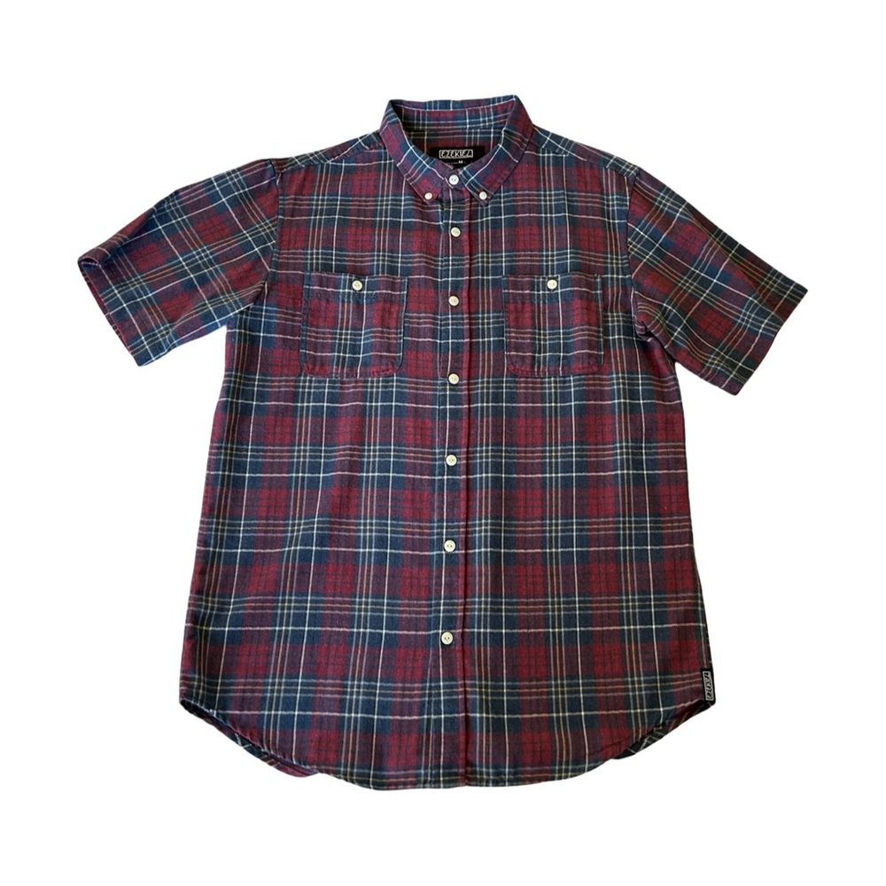Ezekiel Red and Blue Plaid Button Down Shirt